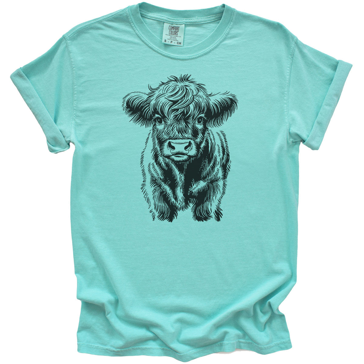 Baby Mini Highland Cow Drawing
