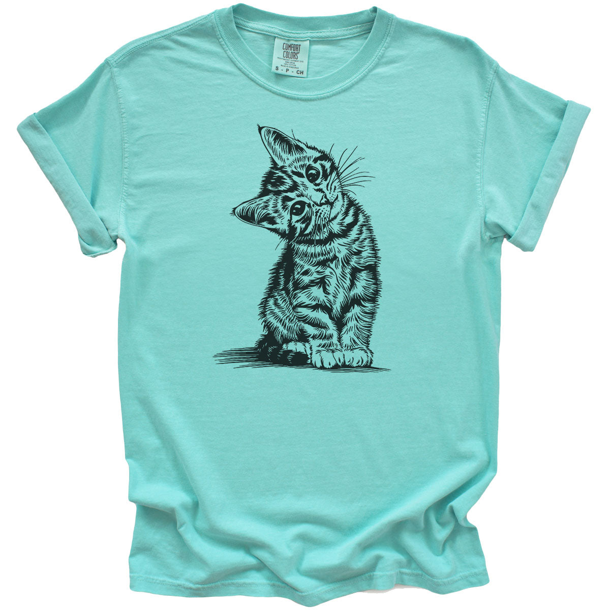 Cute Kitten Tilting Head Drawing