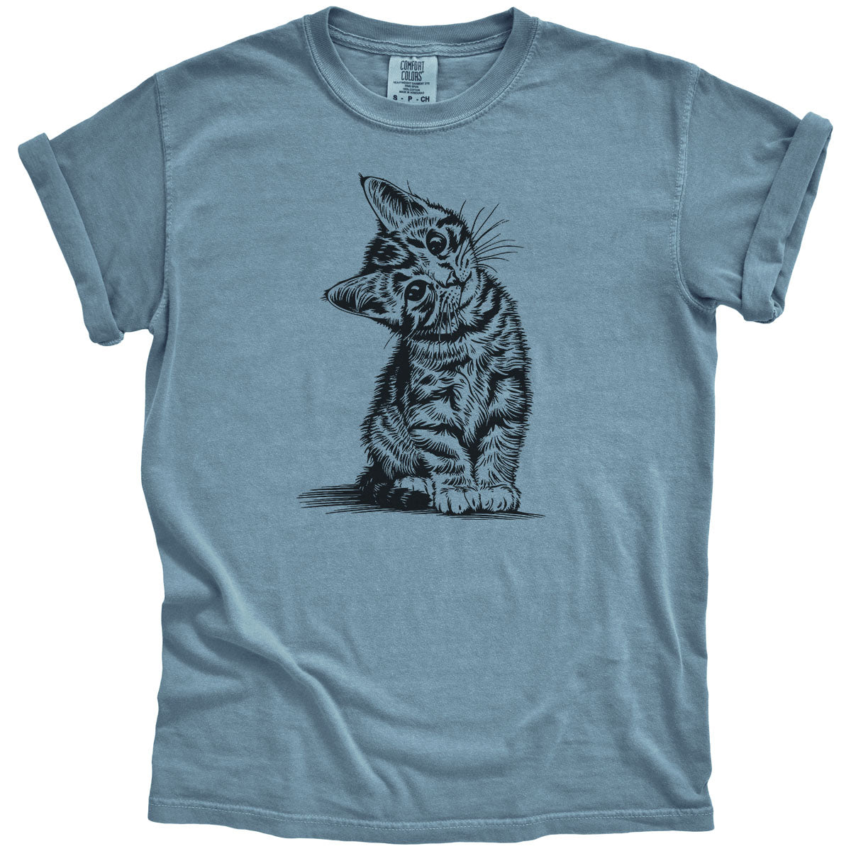 Cute Kitten Tilting Head Drawing