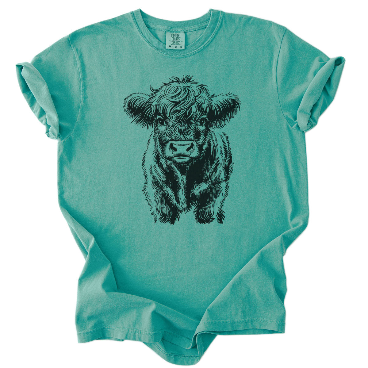 Baby Mini Highland Cow Drawing