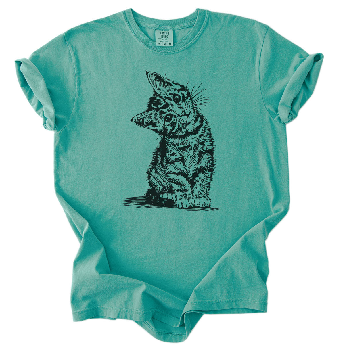 Cute Kitten Tilting Head Drawing