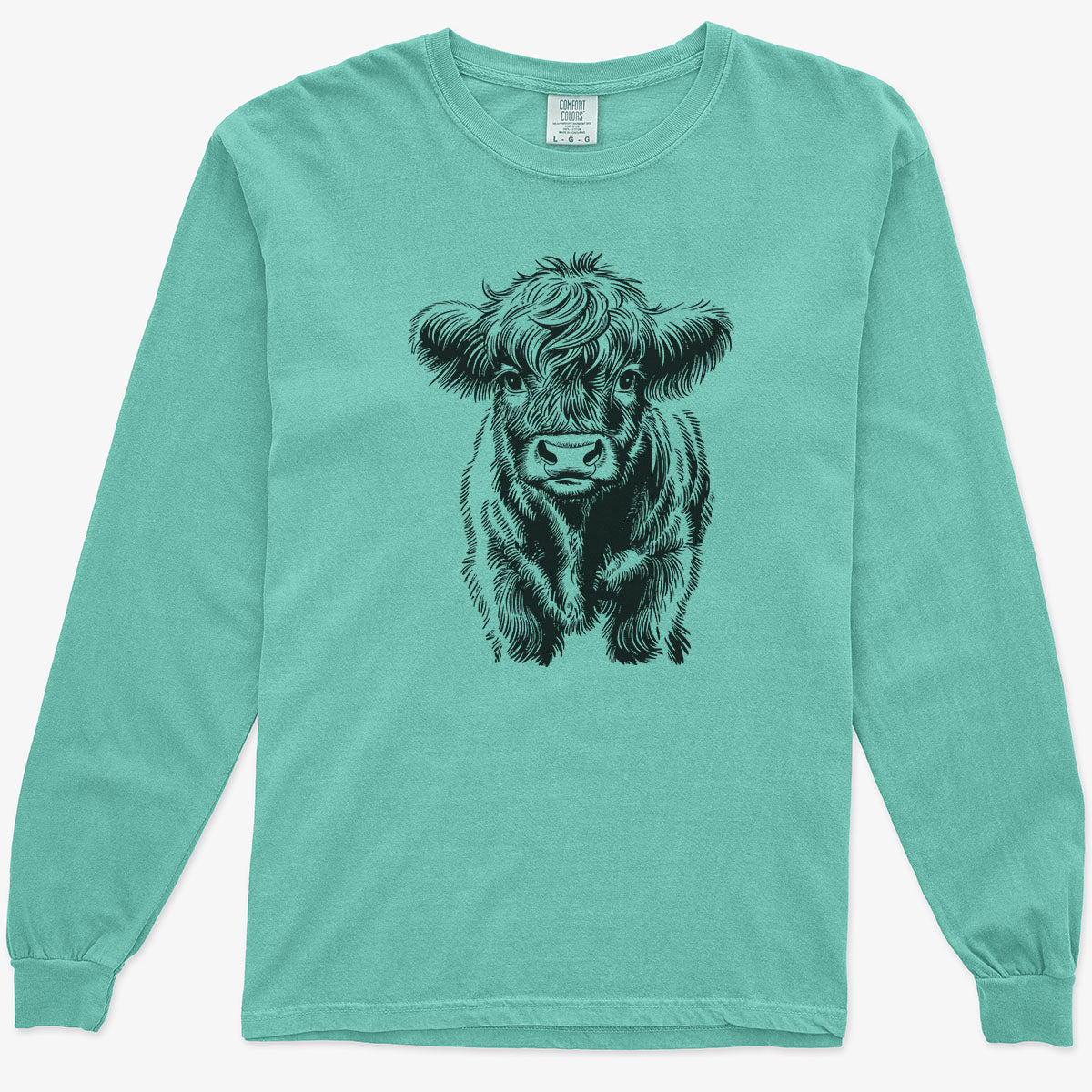 Baby Mini Highland Cow Drawing