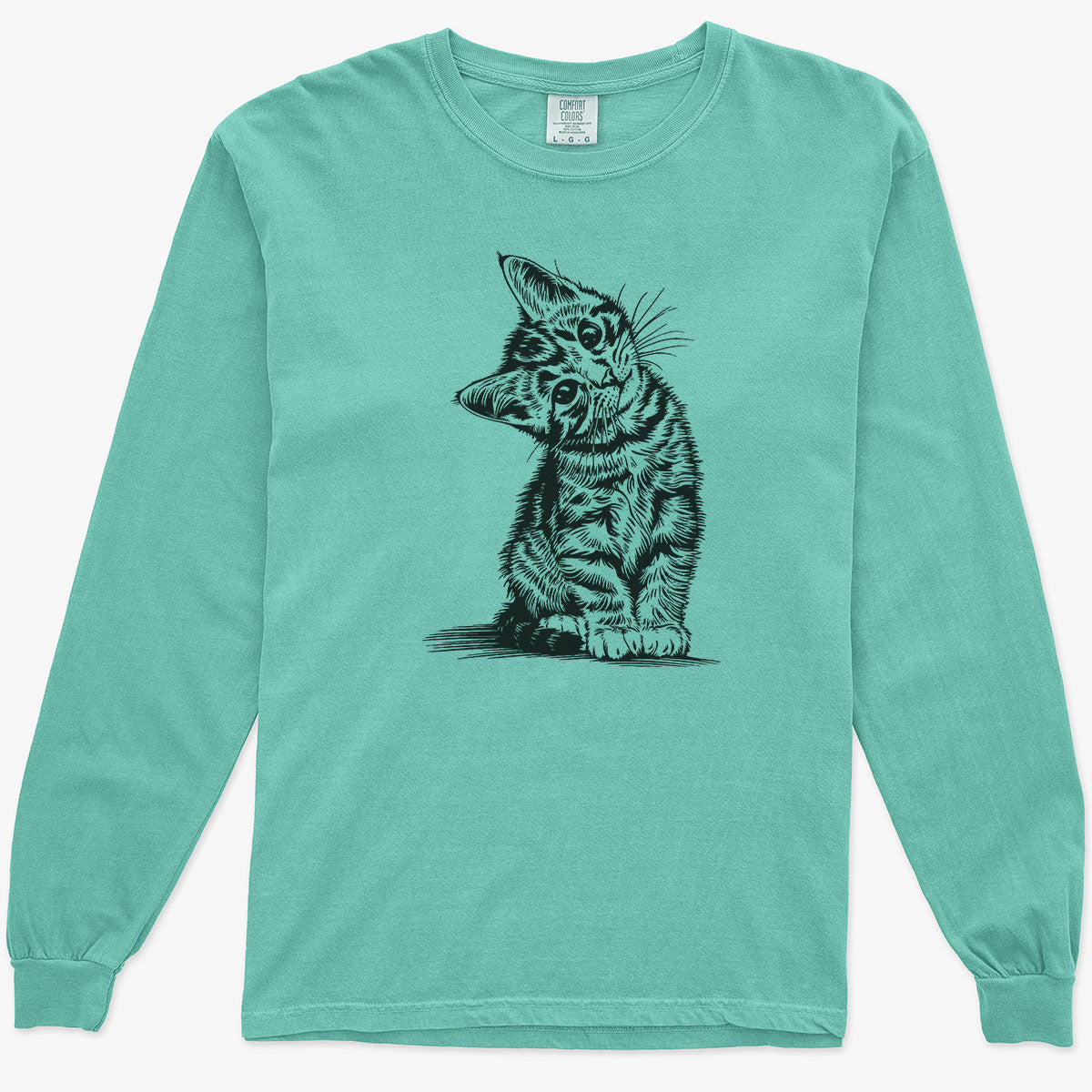Cute Kitten Tilting Head Drawing