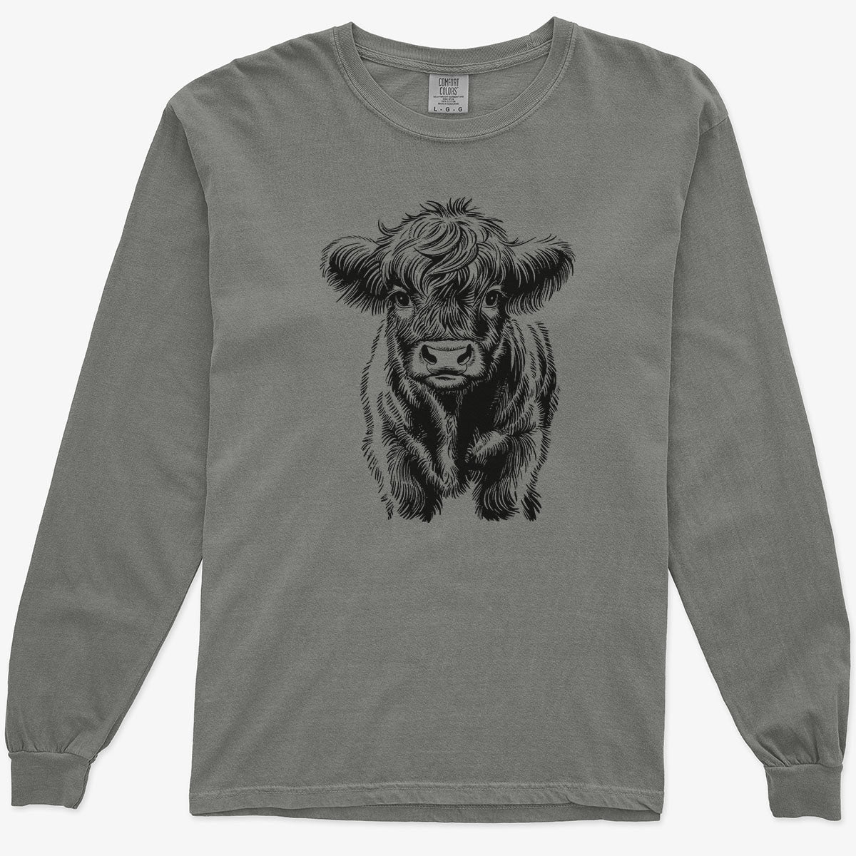 Baby Mini Highland Cow Drawing