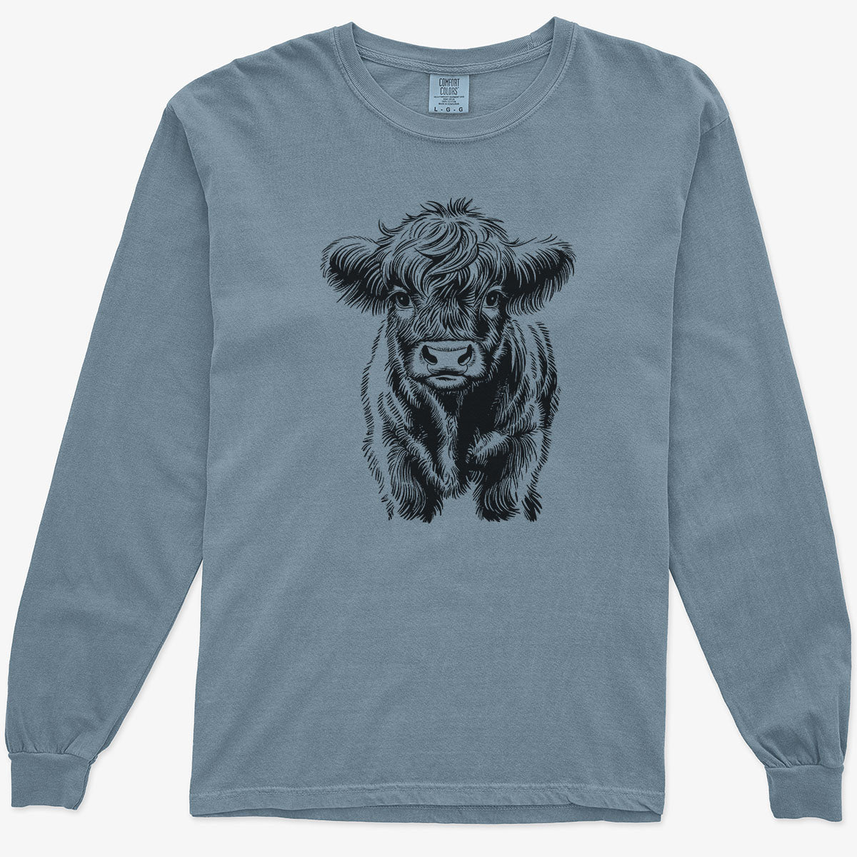 Baby Mini Highland Cow Drawing