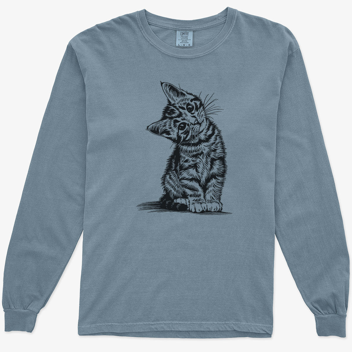 Cute Kitten Tilting Head Drawing