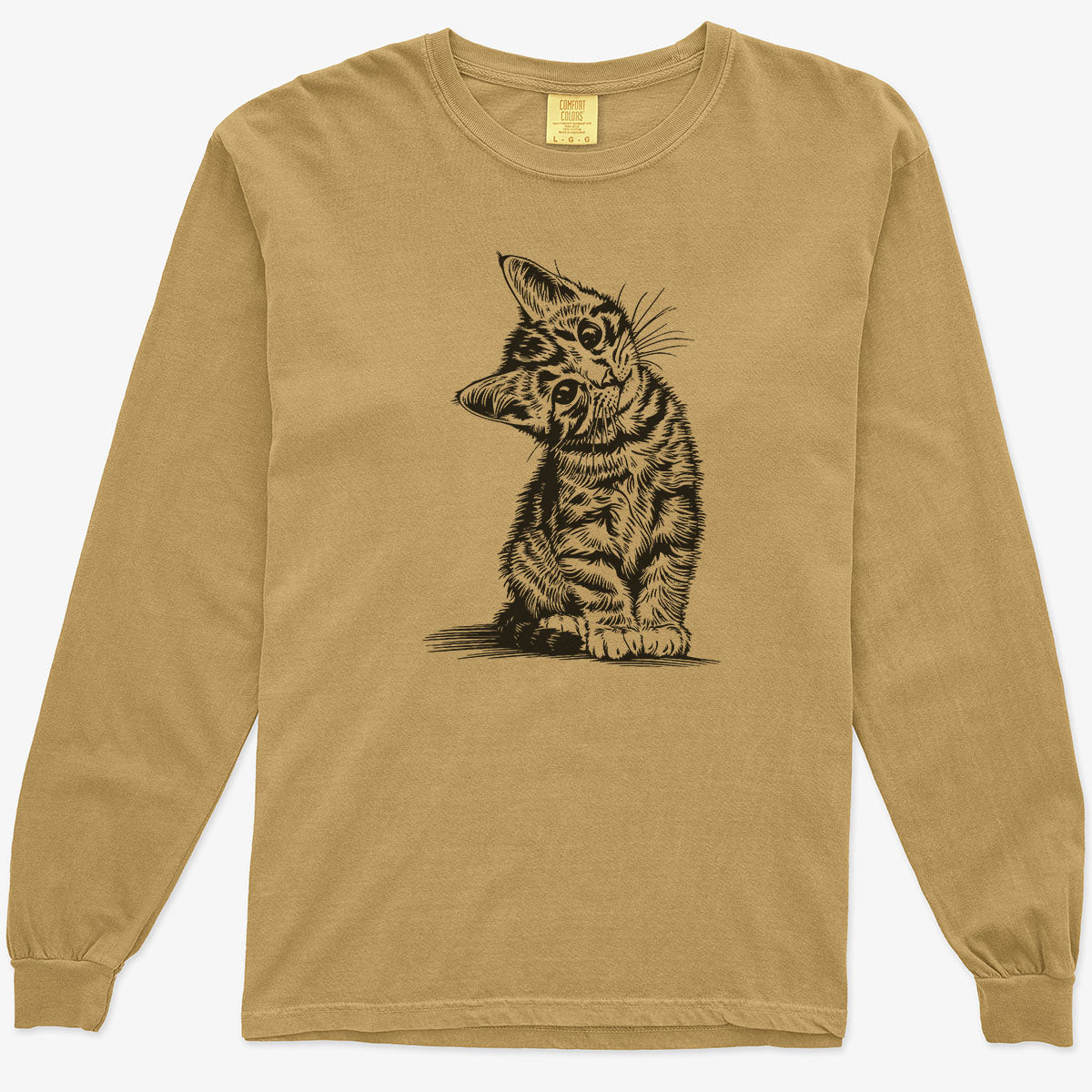 Cute Kitten Tilting Head Drawing
