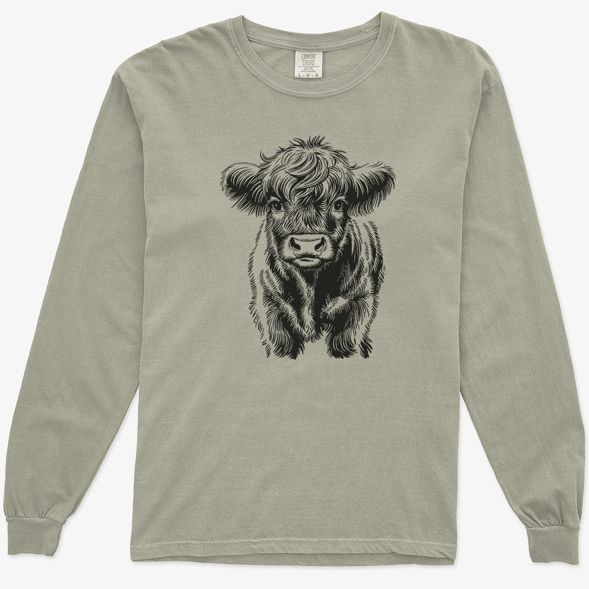 Baby Mini Highland Cow Drawing