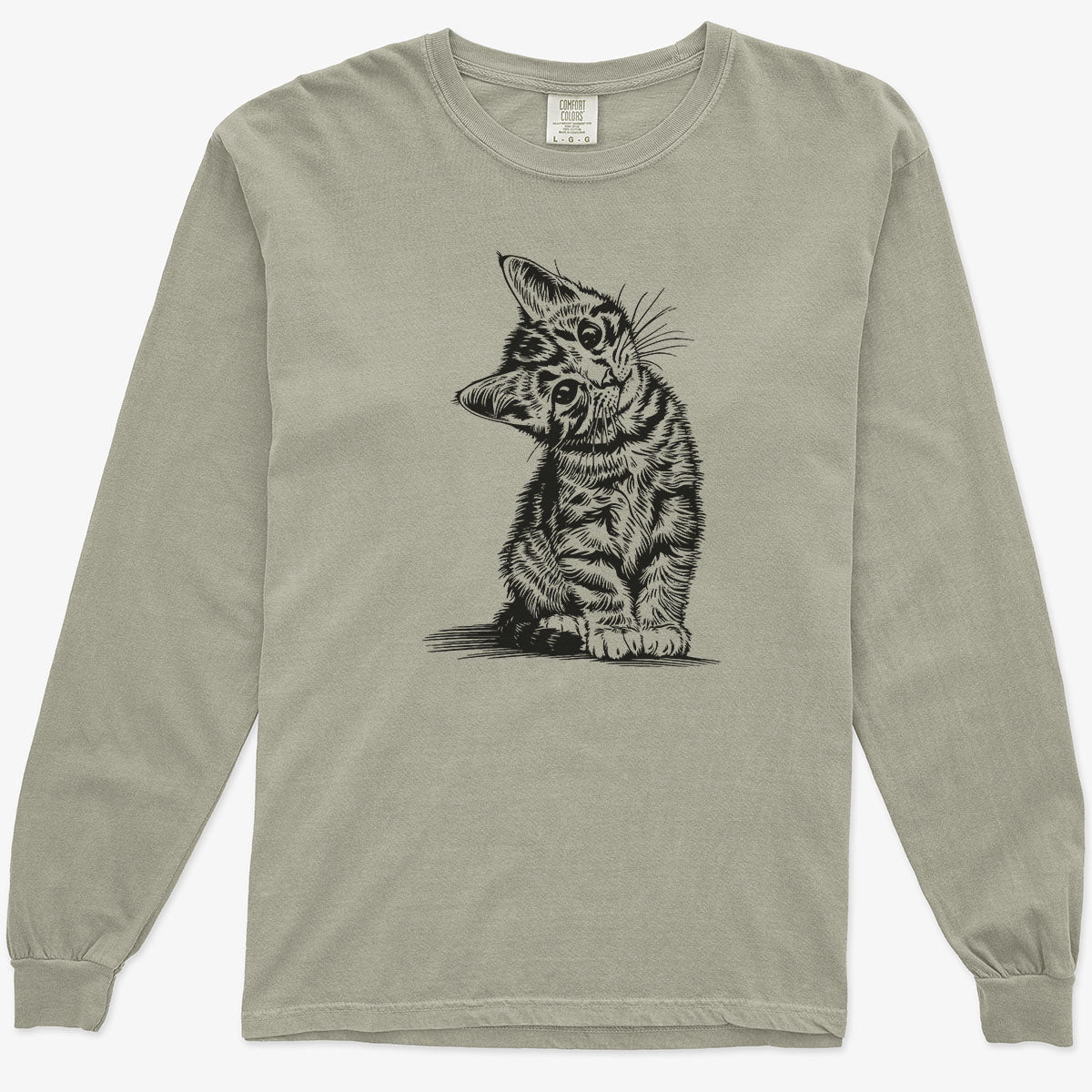 Cute Kitten Tilting Head Drawing