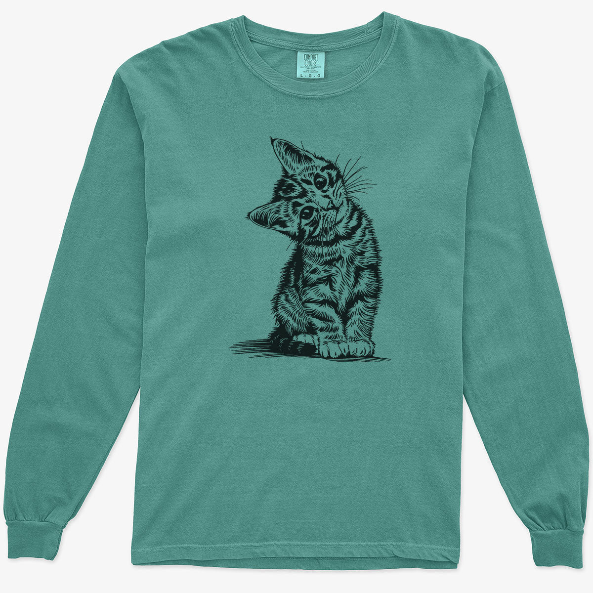Cute Kitten Tilting Head Drawing