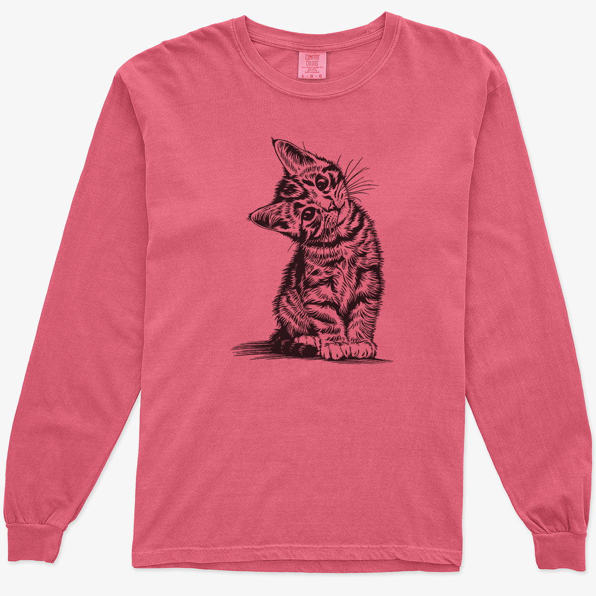 Cute Kitten Tilting Head Drawing