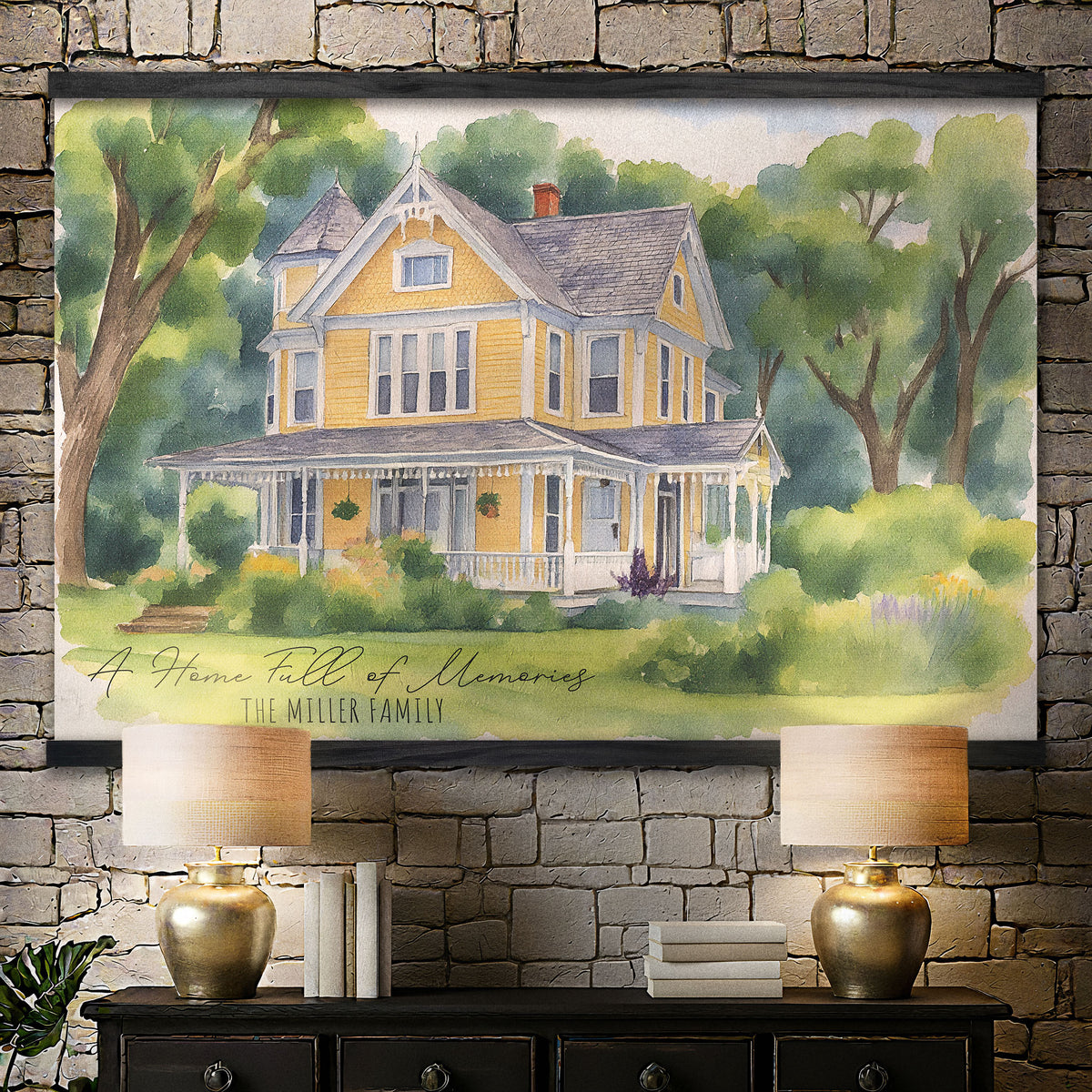 Custom Watercolor House Portrait