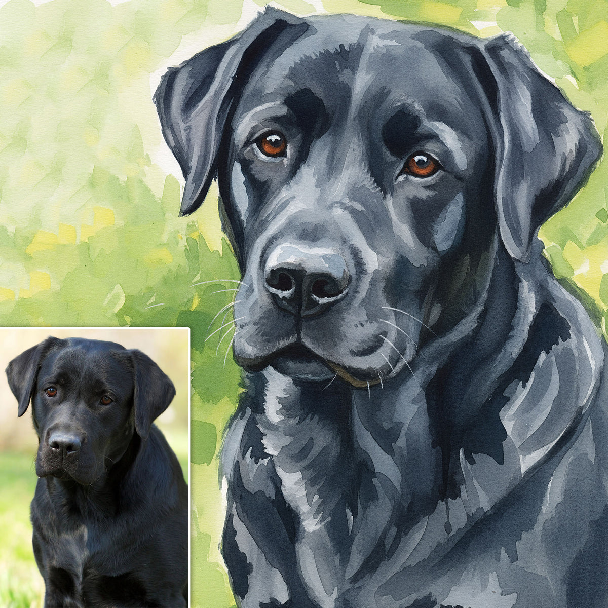 Custom Watercolor Dog Portrait