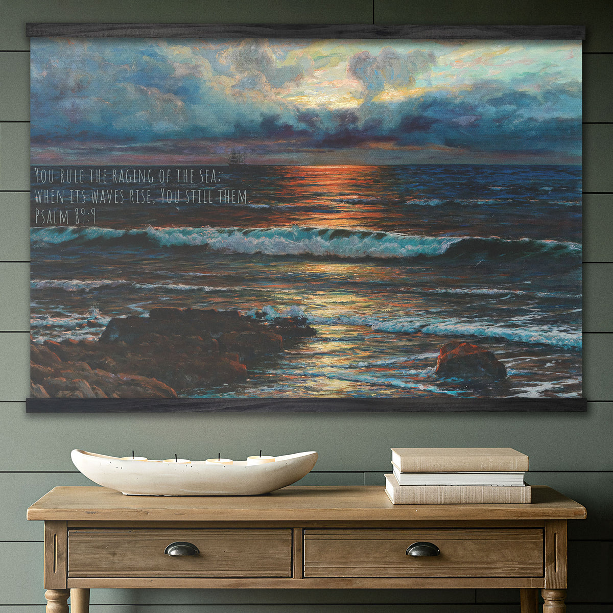 Ocean Waves and Sunset - You Rule the Raging of the Sea - Psalm 89:9