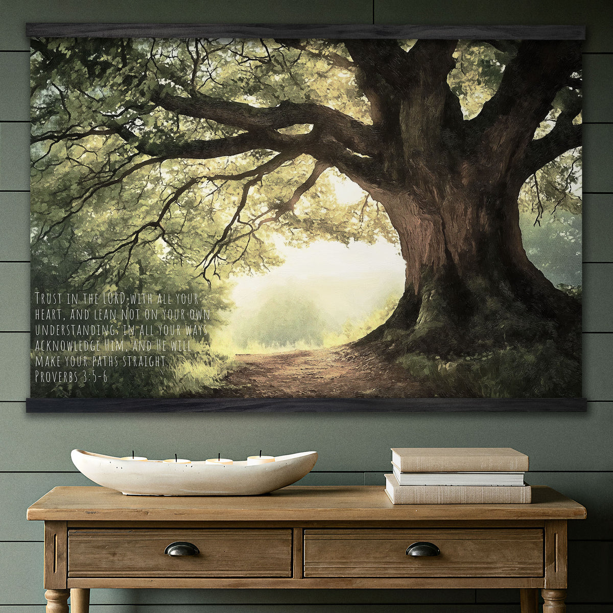 Large Oak Tree Path - Trust in the Lord - Proverbs 3:5-6