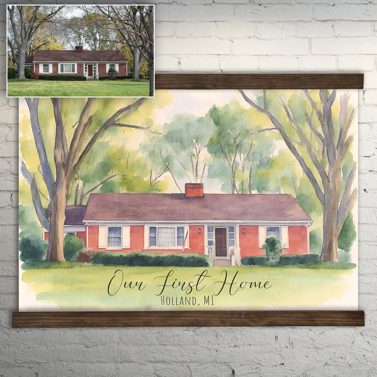 Custom Watercolor House Portrait