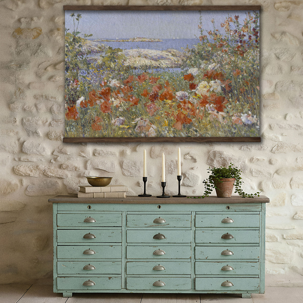 Vintage Coastal Wildflower Meadow