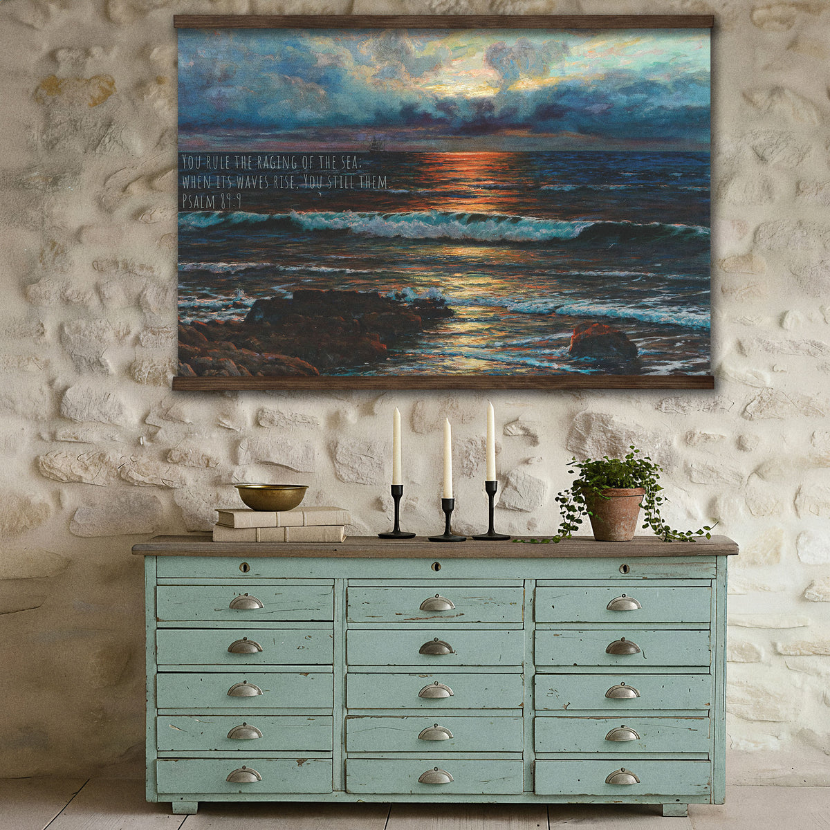 Ocean Waves and Sunset - You Rule the Raging of the Sea - Psalm 89:9