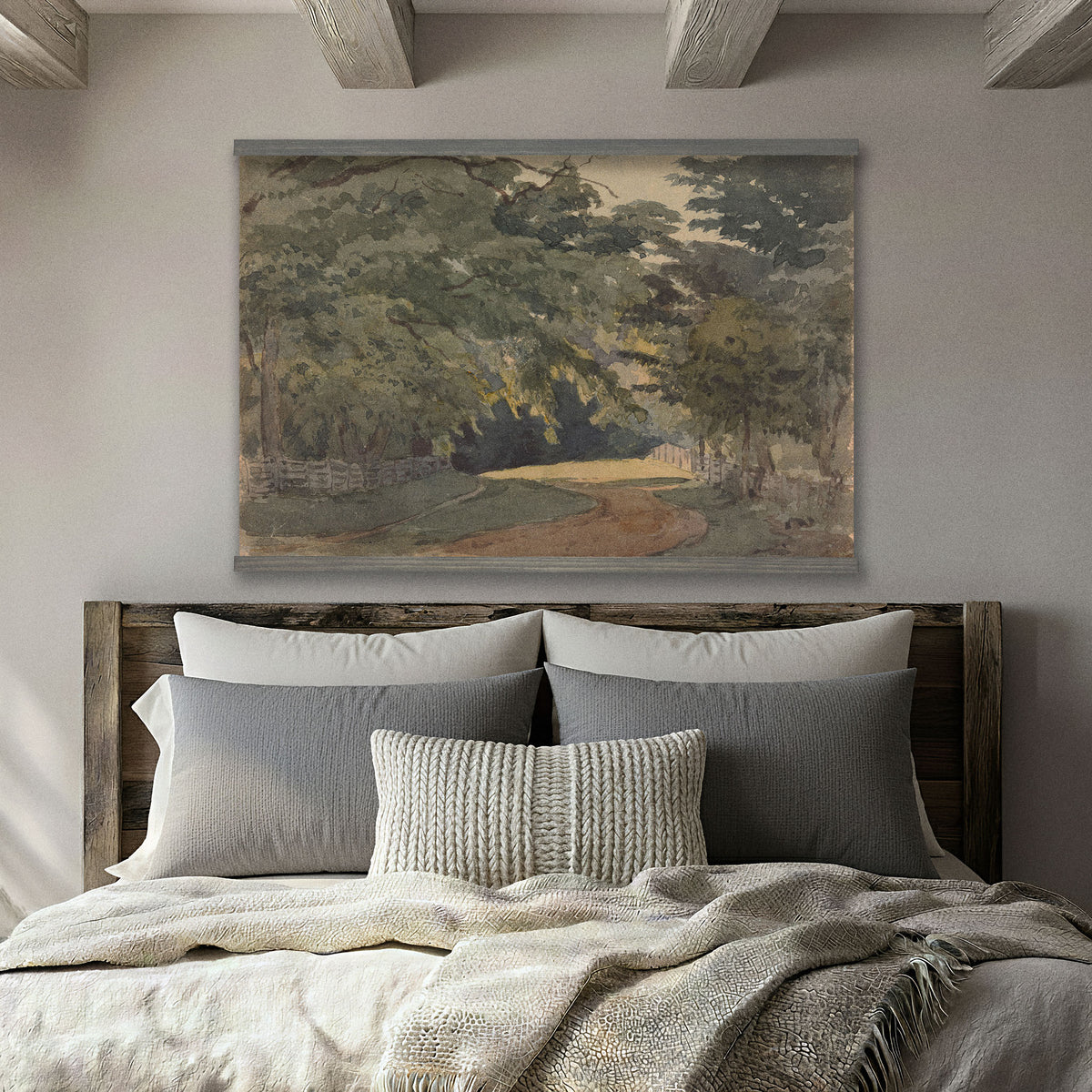 Countryside Path Watercolor Painting