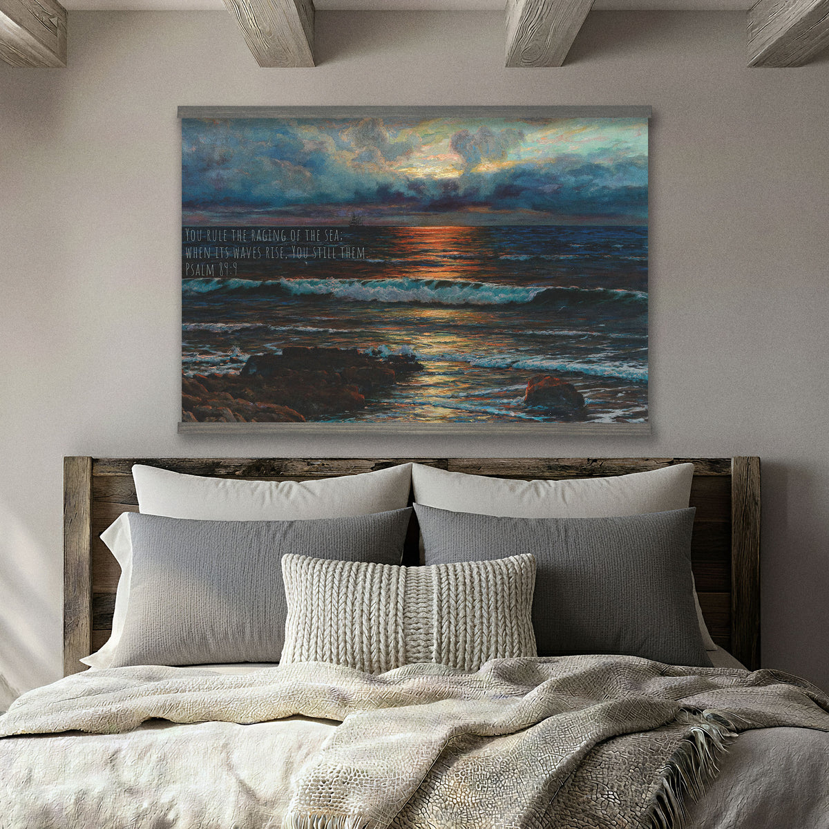 Ocean Waves and Sunset - You Rule the Raging of the Sea - Psalm 89:9