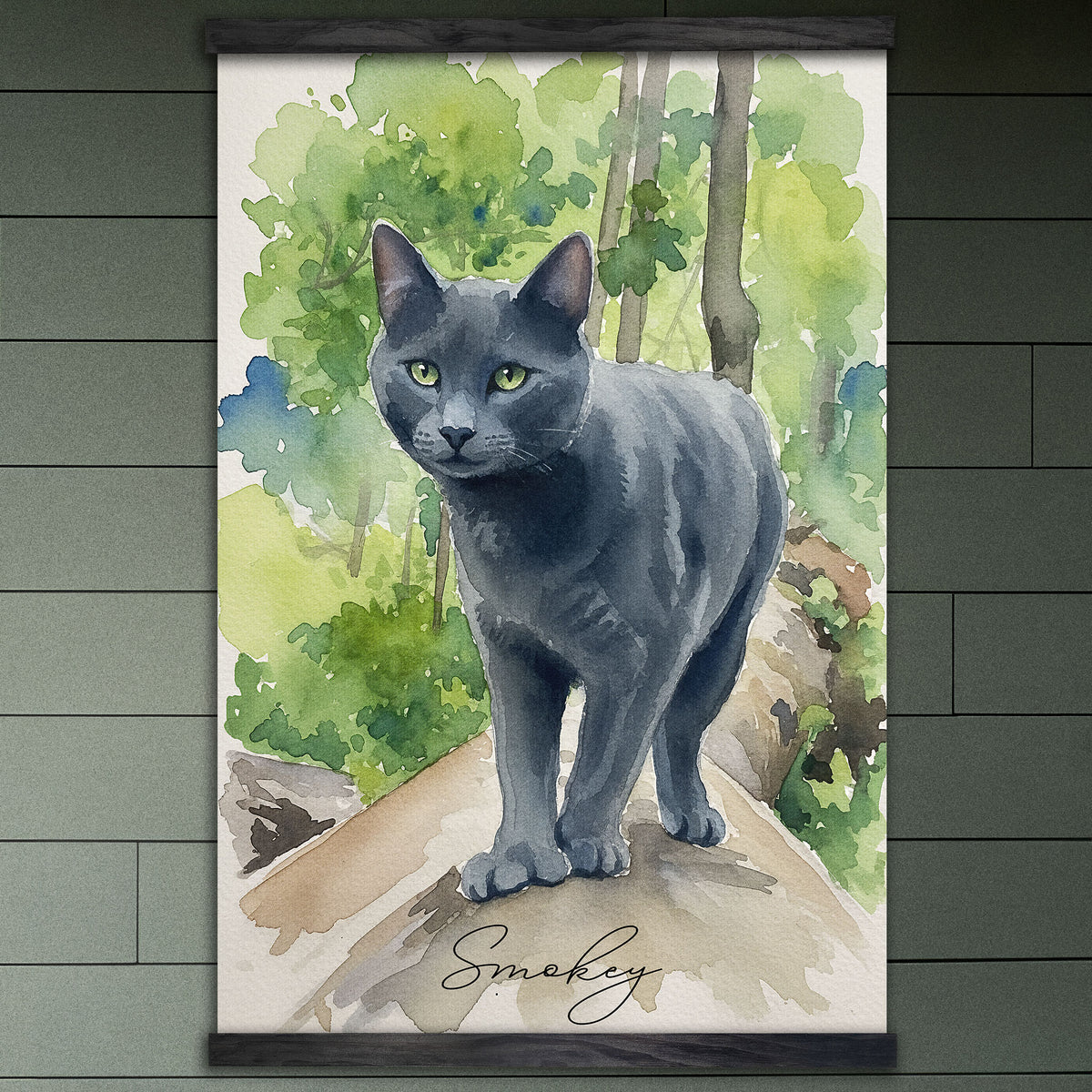Custom Watercolor Cat Portrait