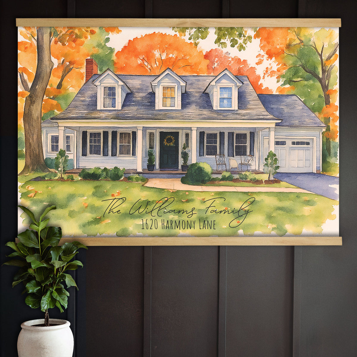 Custom Watercolor House Portrait