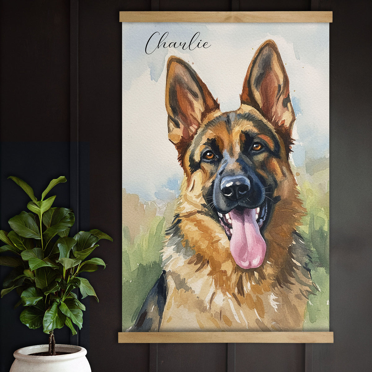 Custom Watercolor Dog Portrait