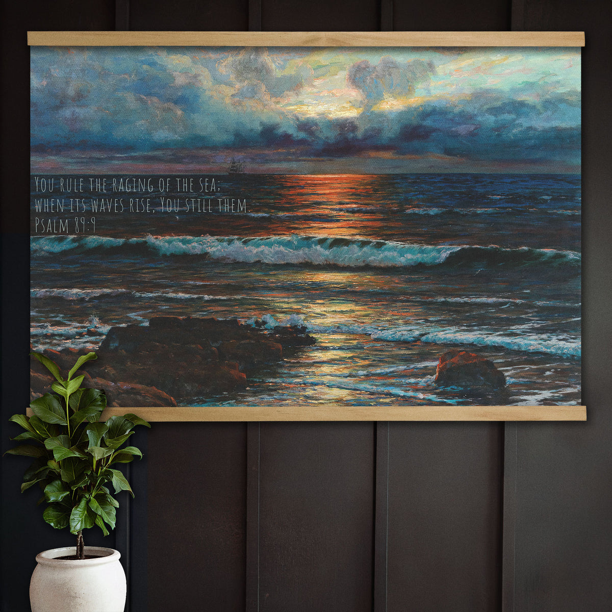 Ocean Waves and Sunset - You Rule the Raging of the Sea - Psalm 89:9