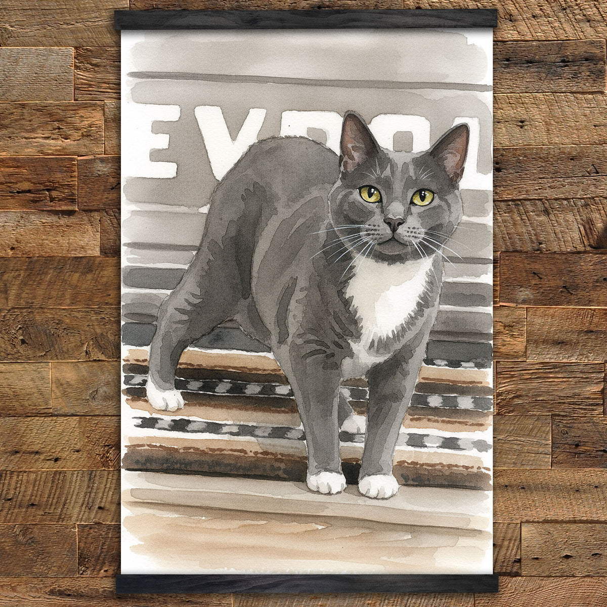 Custom Watercolor Cat Portrait