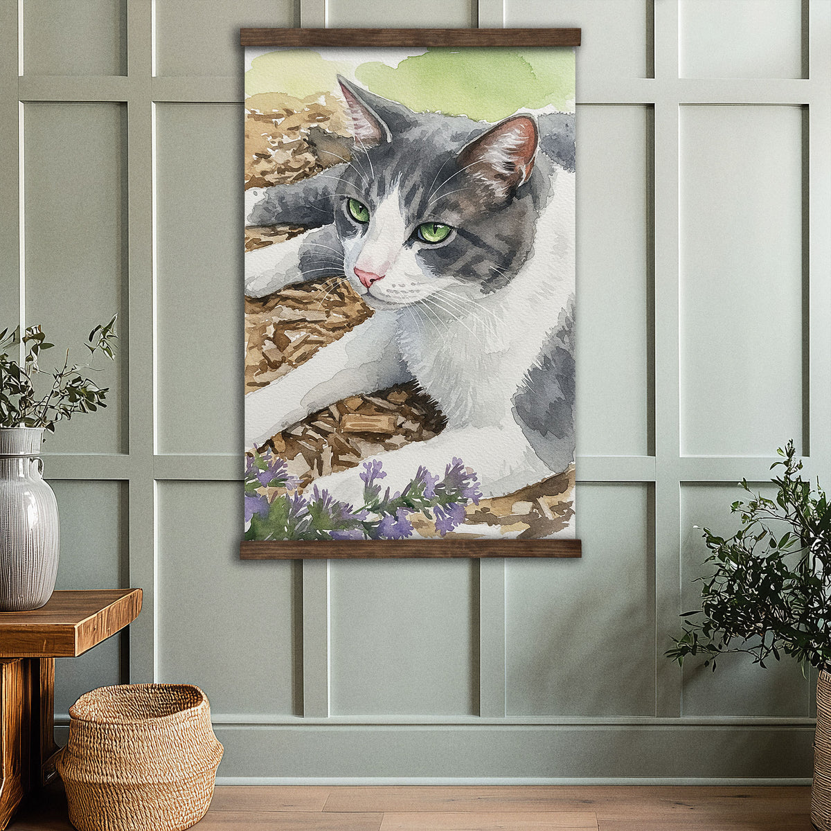 Custom Watercolor Cat Portrait