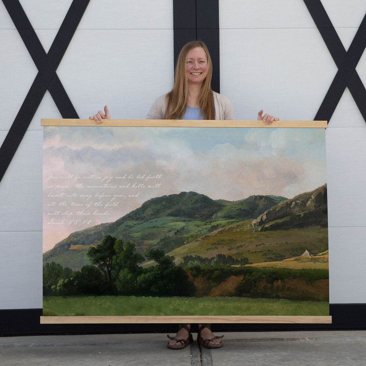 Vintage Mountain Landscape - You will Go Out in Joy - Isaiah 55:12