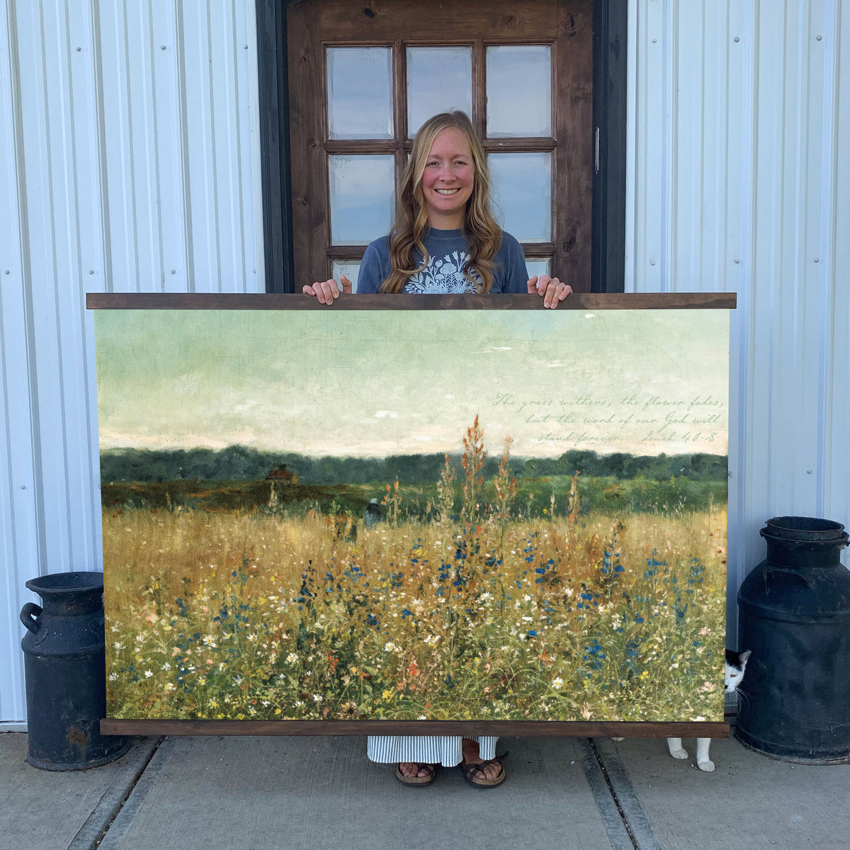 Vintage Wildflower Field - The Word of Our God Will Stand Forever