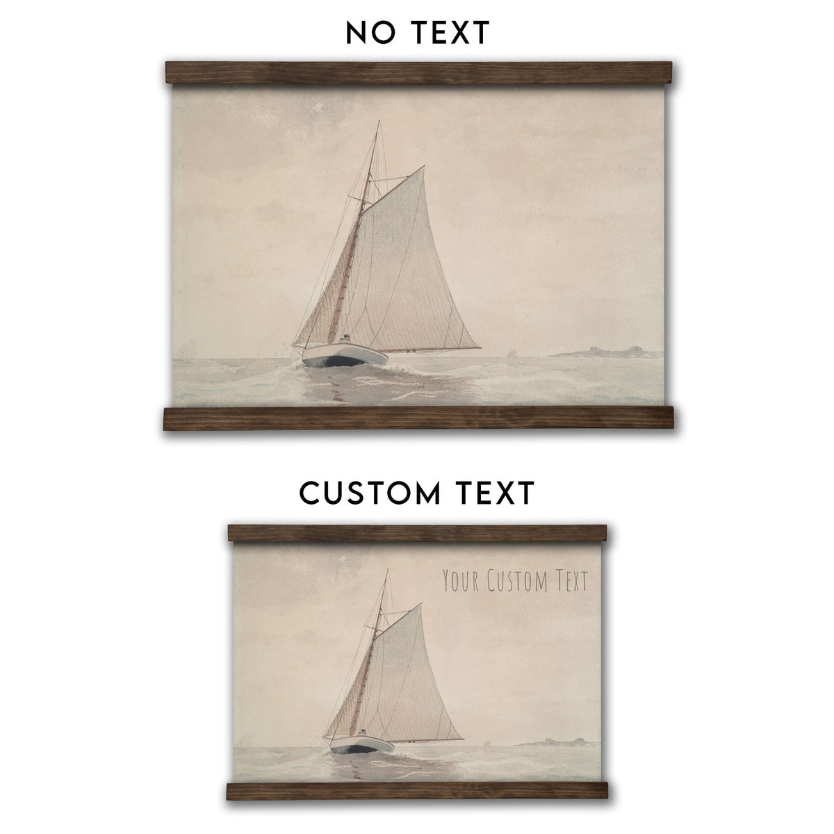 Neutral Sailboat Nautical Watercolor Painting