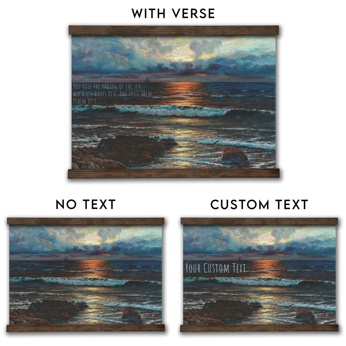 Ocean Waves and Sunset - You Rule the Raging of the Sea - Psalm 89:9