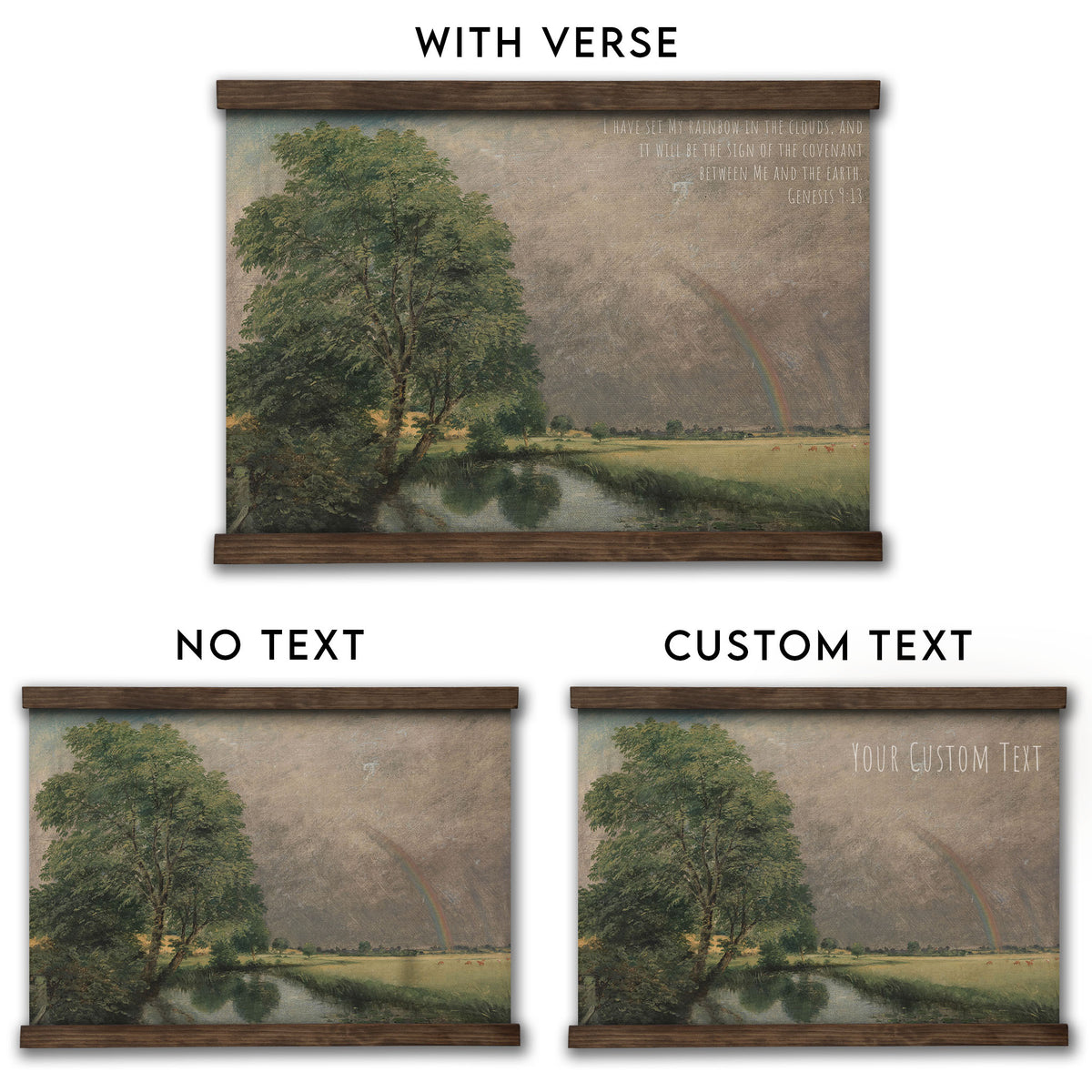 Rainbow in the Clouds and Winding Stream - Genesis 9:13