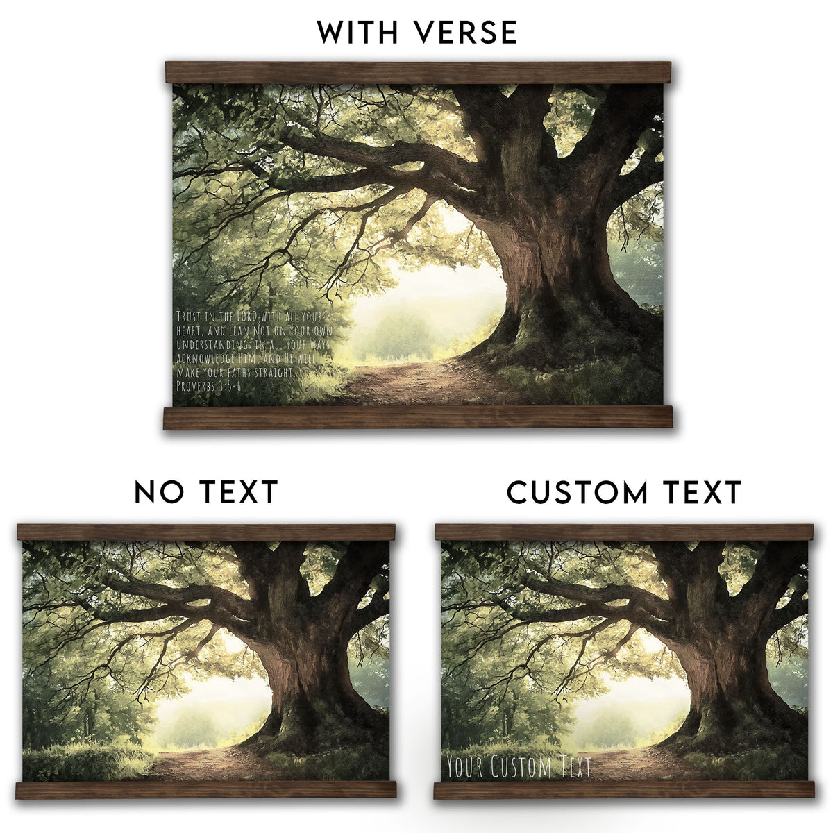 Large Oak Tree Path - Trust in the Lord - Proverbs 3:5-6