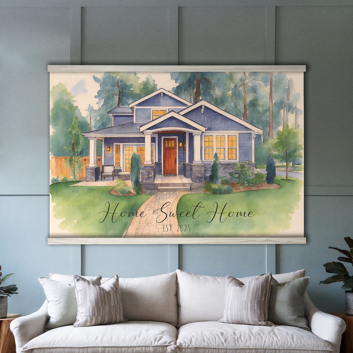 Custom Watercolor House Portrait