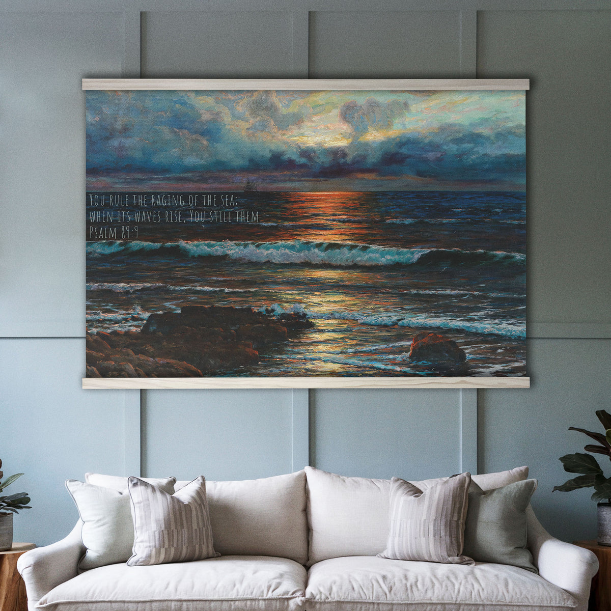 Ocean Waves and Sunset - You Rule the Raging of the Sea - Psalm 89:9