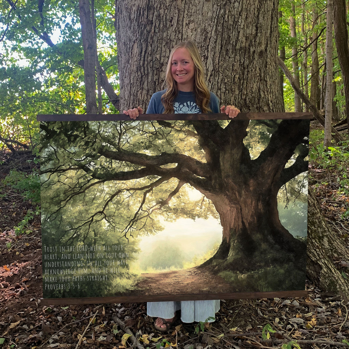 Large Oak Tree Path - Trust in the Lord - Proverbs 3:5-6