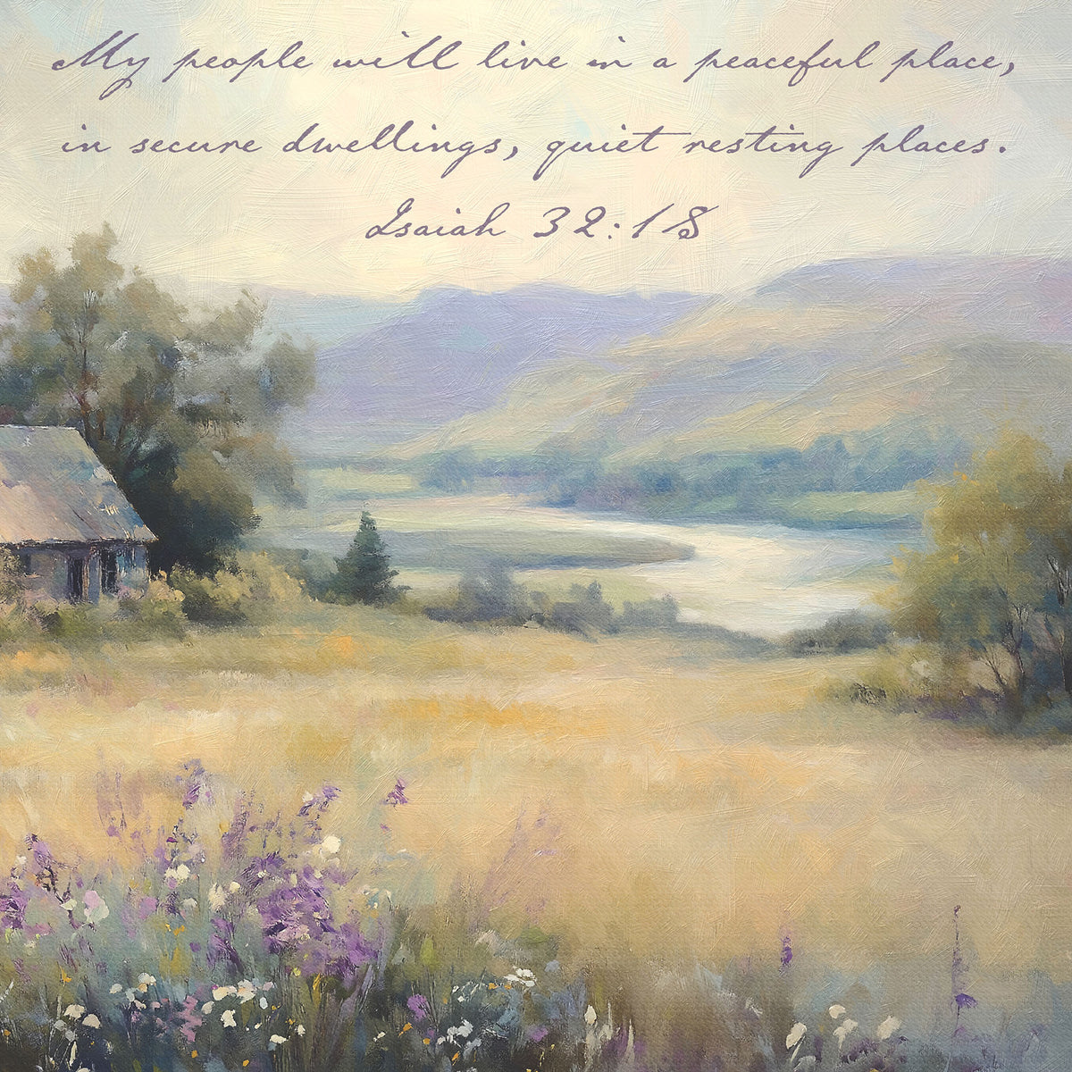 Countryside Cottage Landscape - A Quiet Resting Place